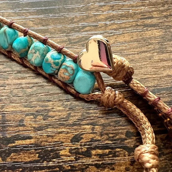 Turquoise Boho Natural Stone Apple Watch Strap - Picture 9 of 11